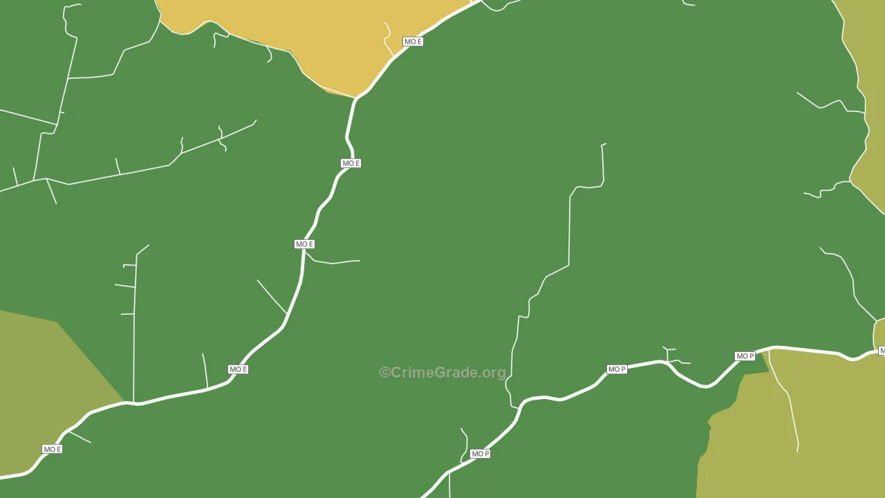 Mc Bride, MO Map of Robbery Rates