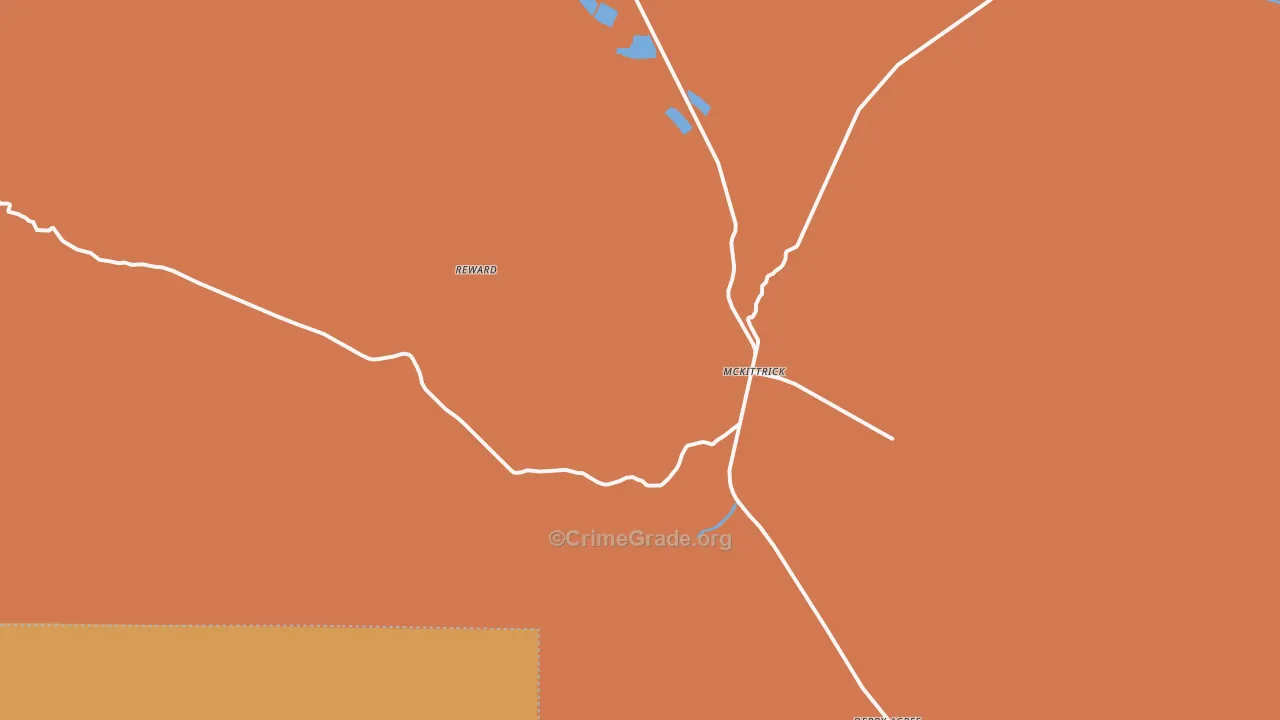Mc Kittrick, CA Map of Robbery Rates