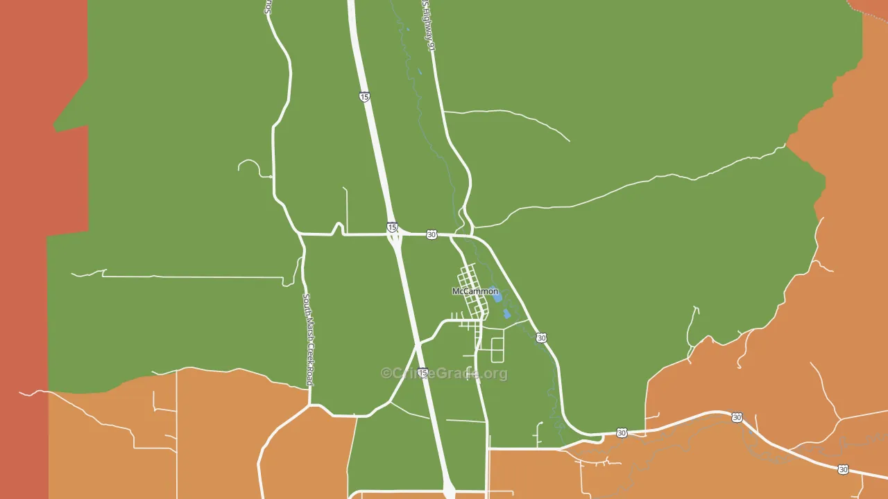 McCammon, ID Map of Robbery Rates