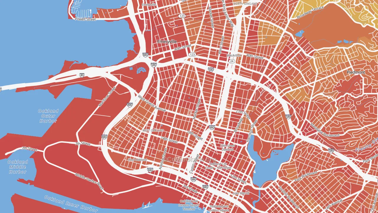 McClymonds, Oakland, CA Map of Robbery Rates