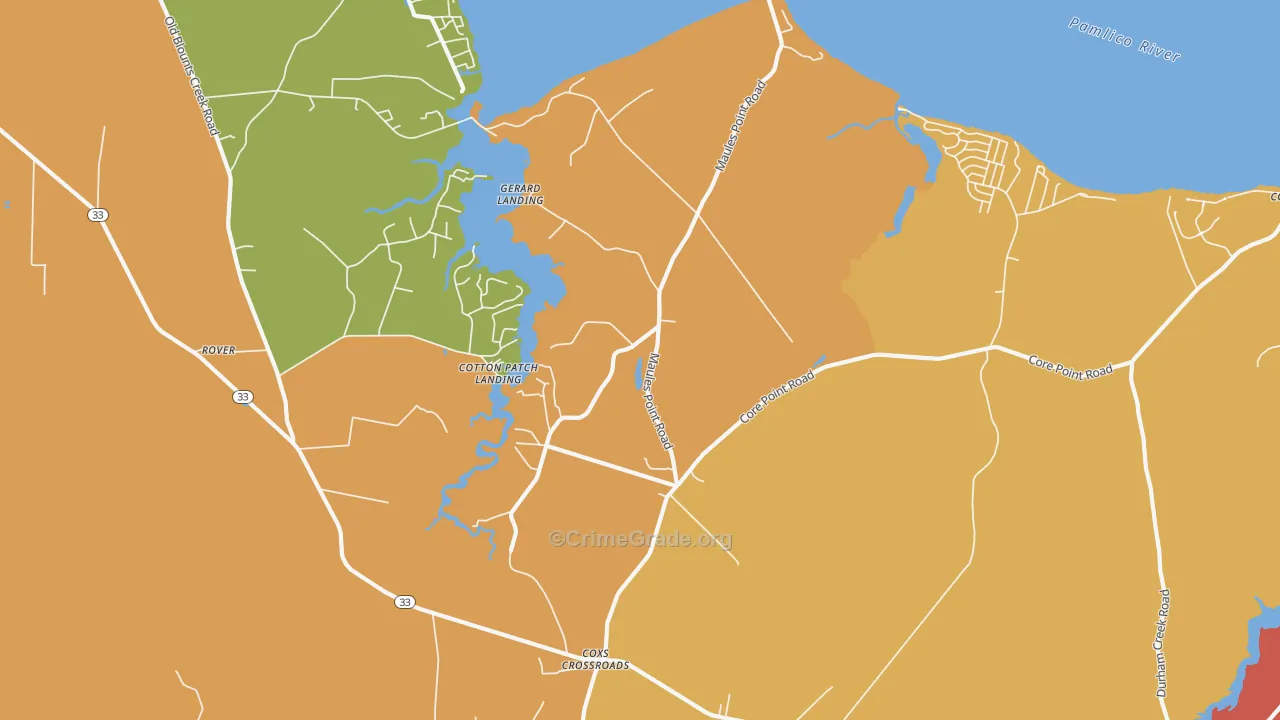 McConnell, NC Map of Robbery Rates