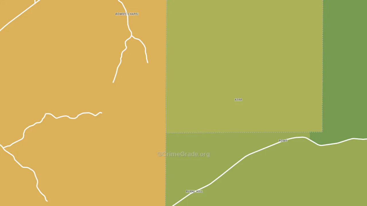 McCool, MS Map of Robbery Rates