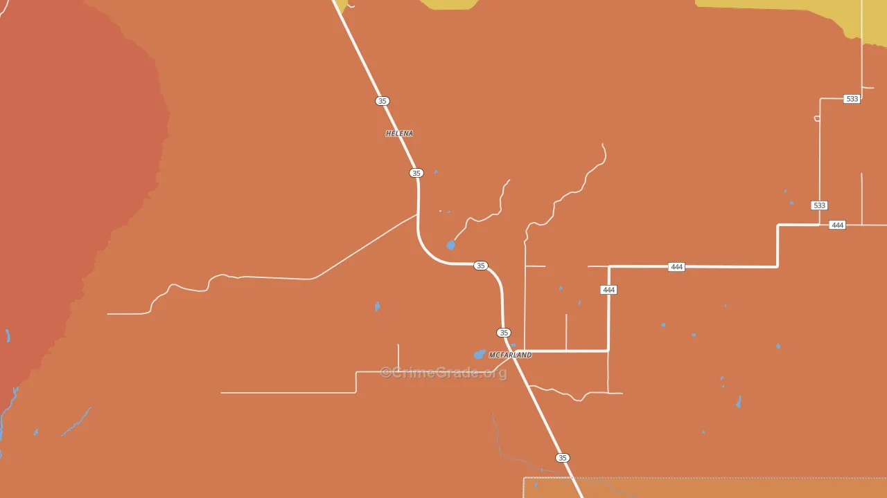McFarland, MI Map of Robbery Rates