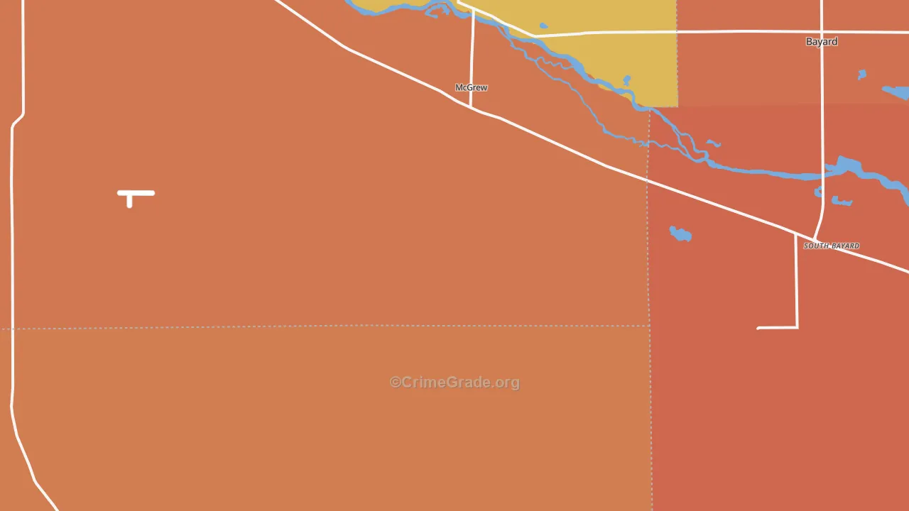 Mcgrew, NE Map of Robbery Rates