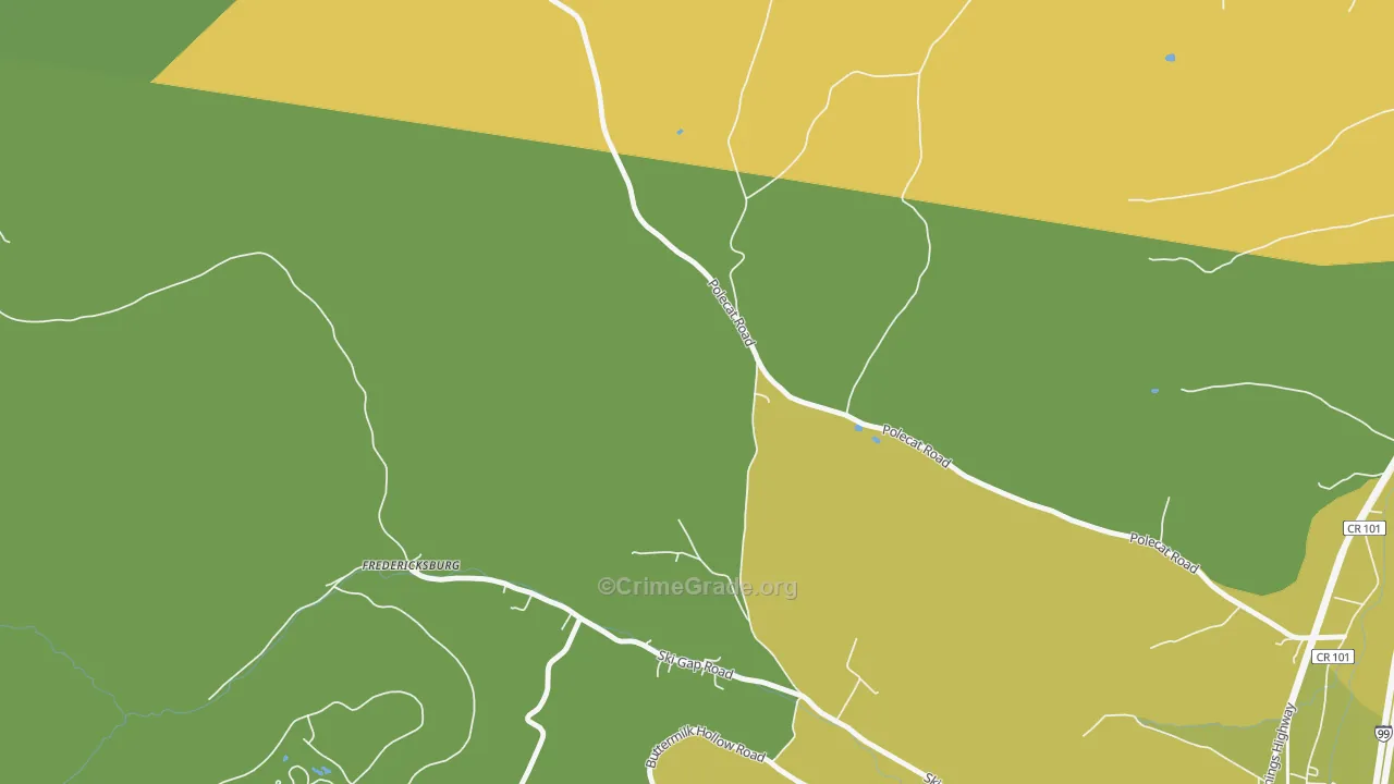 McKee, PA Map of Robbery Rates