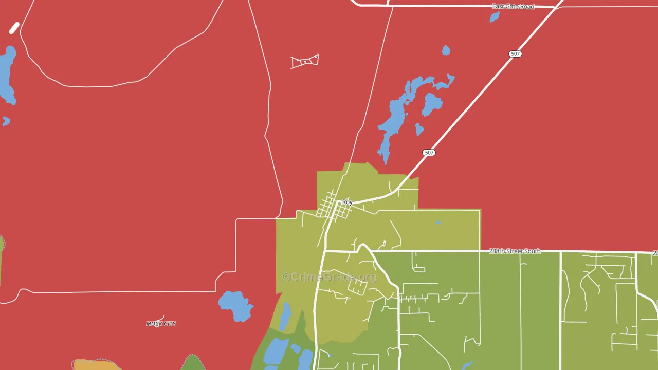 Mckenna, WA Map of Robbery Rates