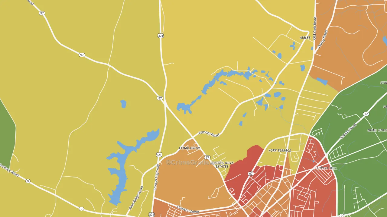 Mckeown, SC Map of Robbery Rates