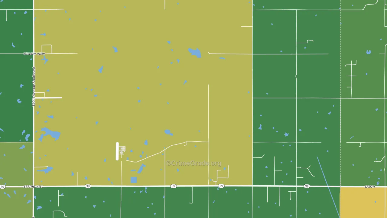 McKiddyville, OK Map of Robbery Rates