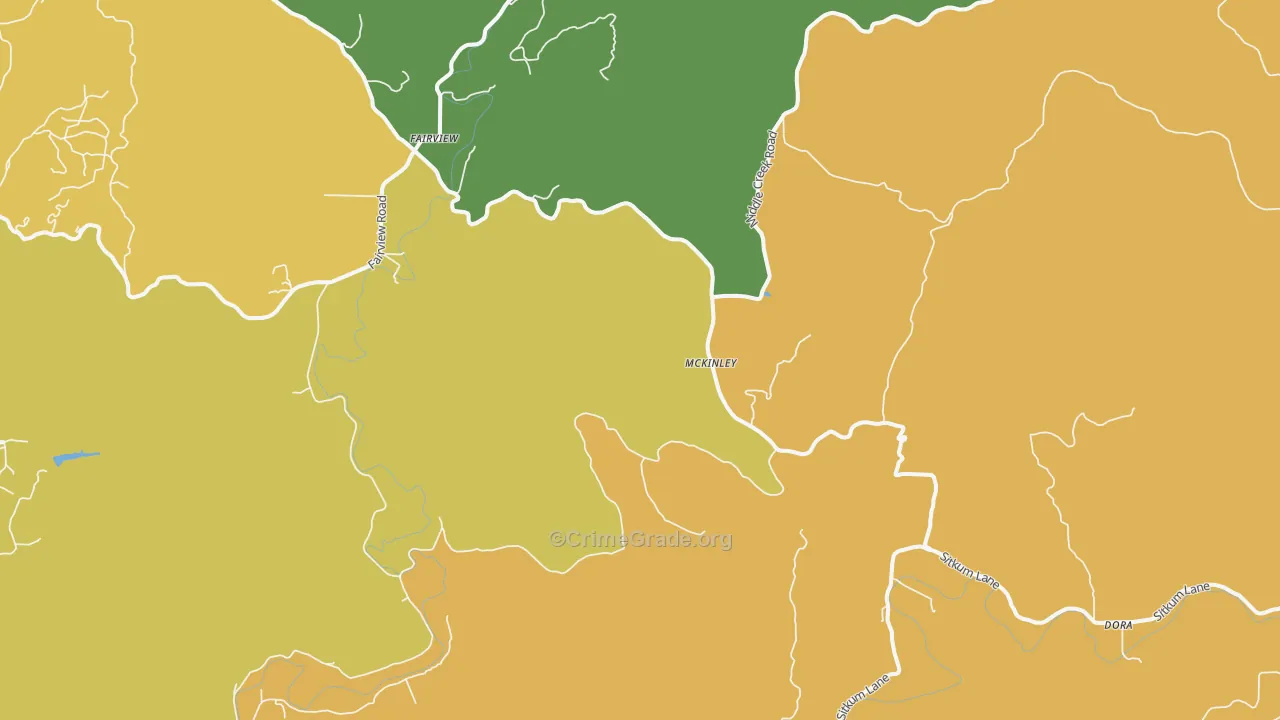 McKinley, OR Map of Robbery Rates