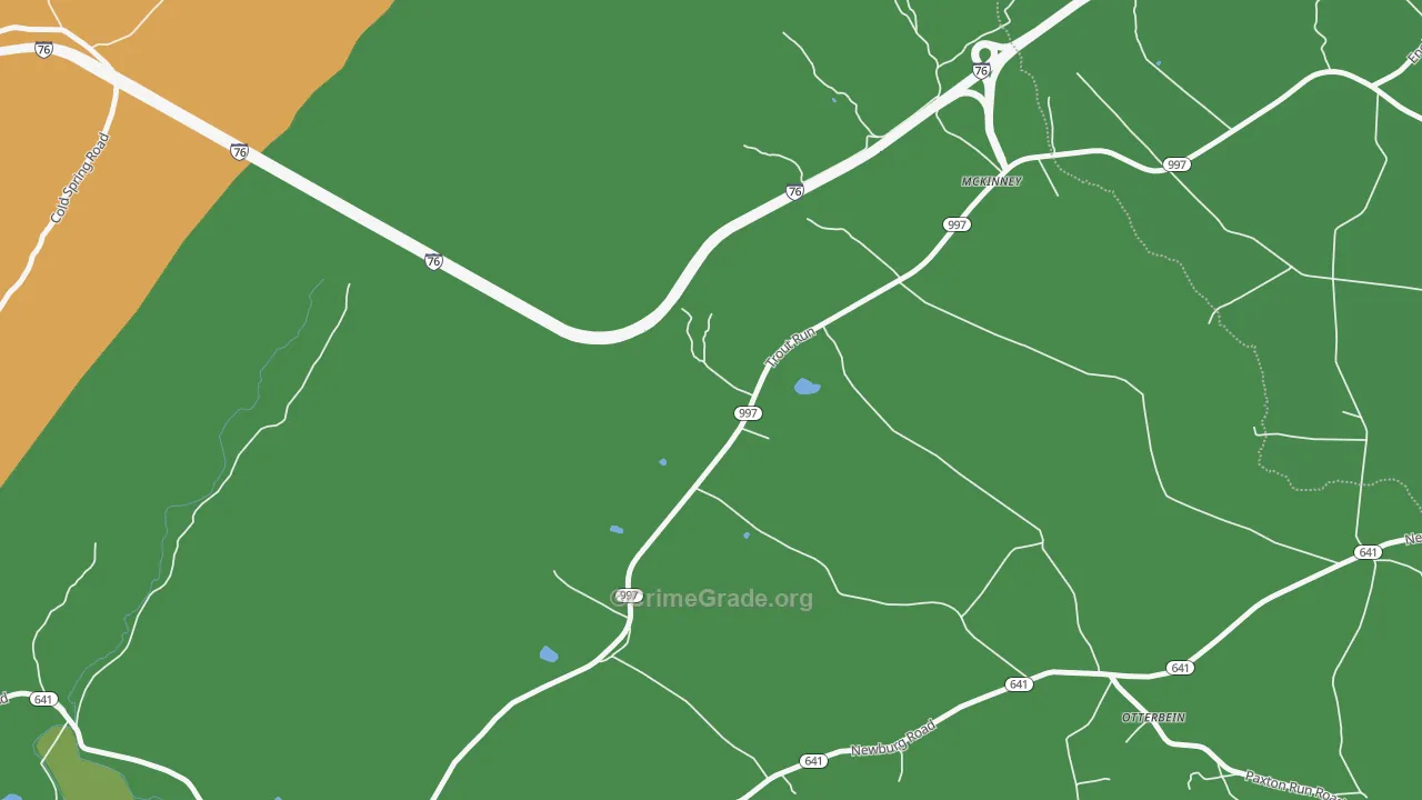 McKinney, PA Map of Robbery Rates