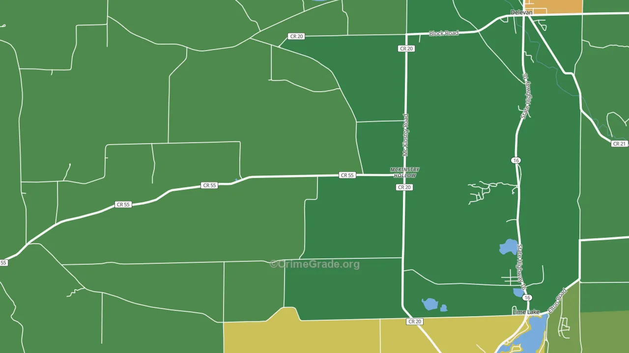 McKinstry Hollow, NY Map of Robbery Rates