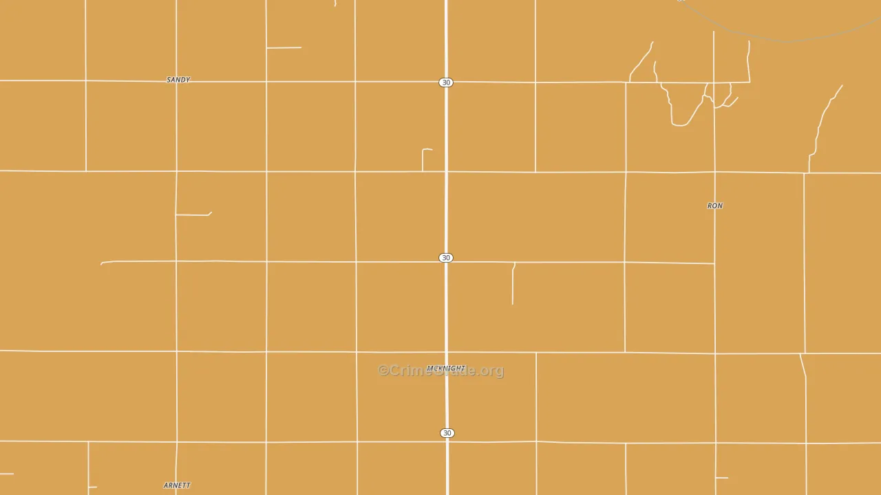 McKnight, OK Map of Robbery Rates
