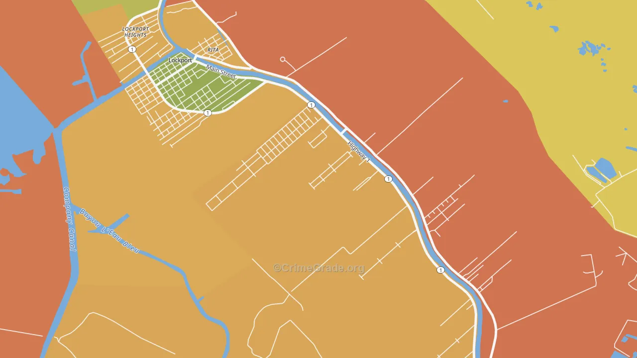 McLeod, LA Map of Robbery Rates