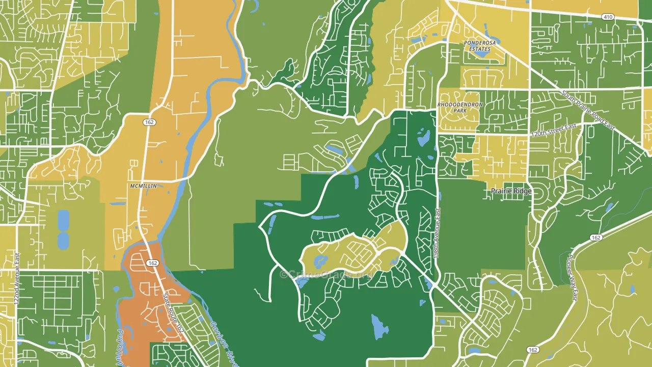 McMillin, WA Map of Robbery Rates
