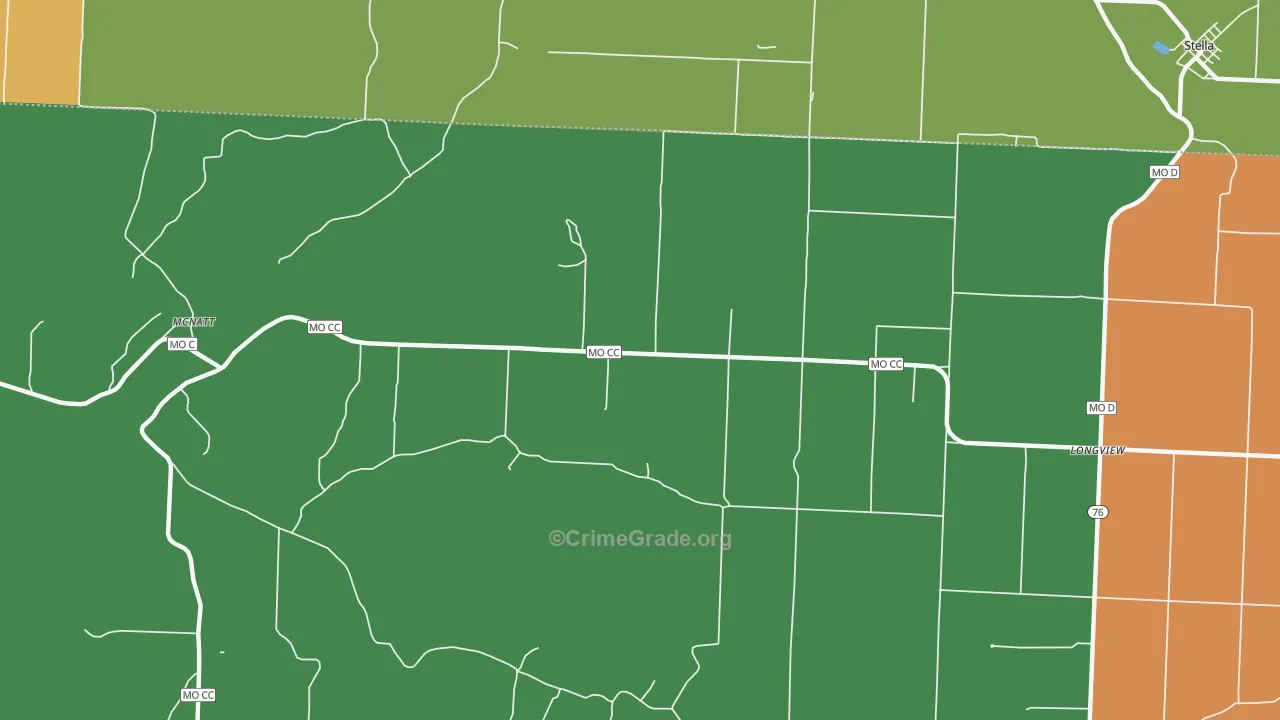 McNatt, MO Map of Robbery Rates