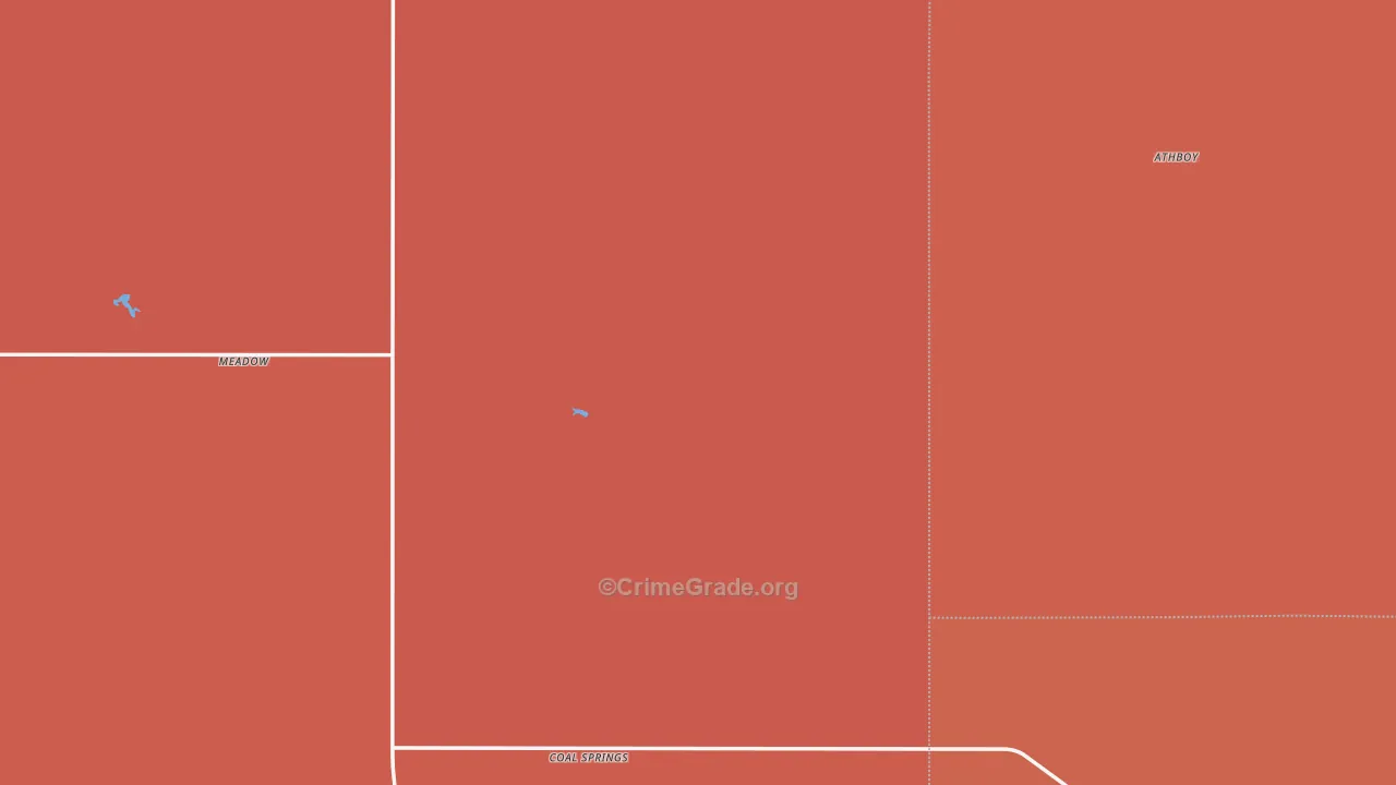 Meadow, SD Map of Robbery Rates