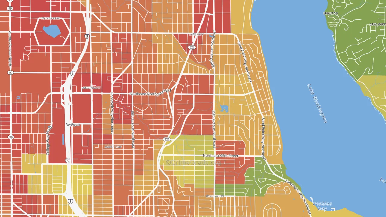 Meadowbrook, Seattle, WA Map of Robbery Rates
