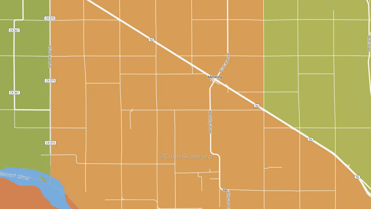 Meckling, SD Map of Robbery Rates