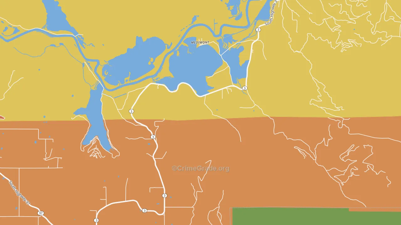 Medimont, ID Map of Robbery Rates