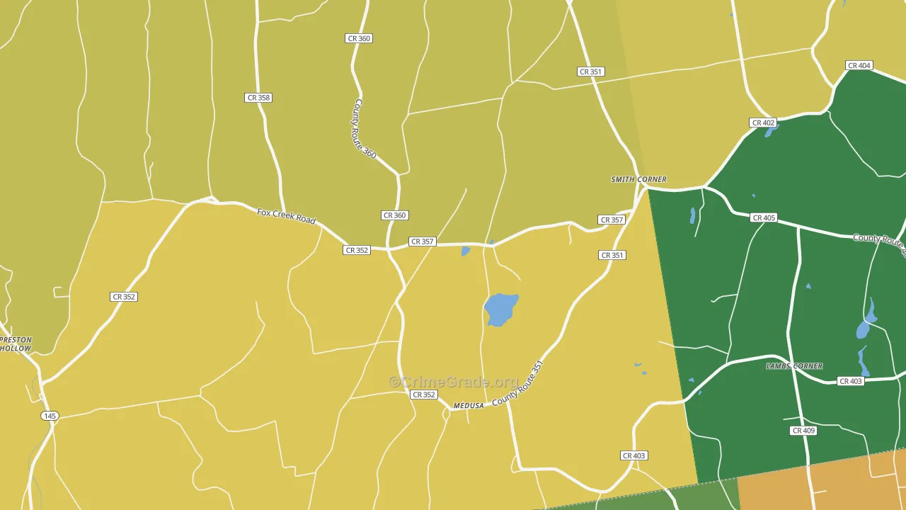 Medusa, NY Map of Robbery Rates