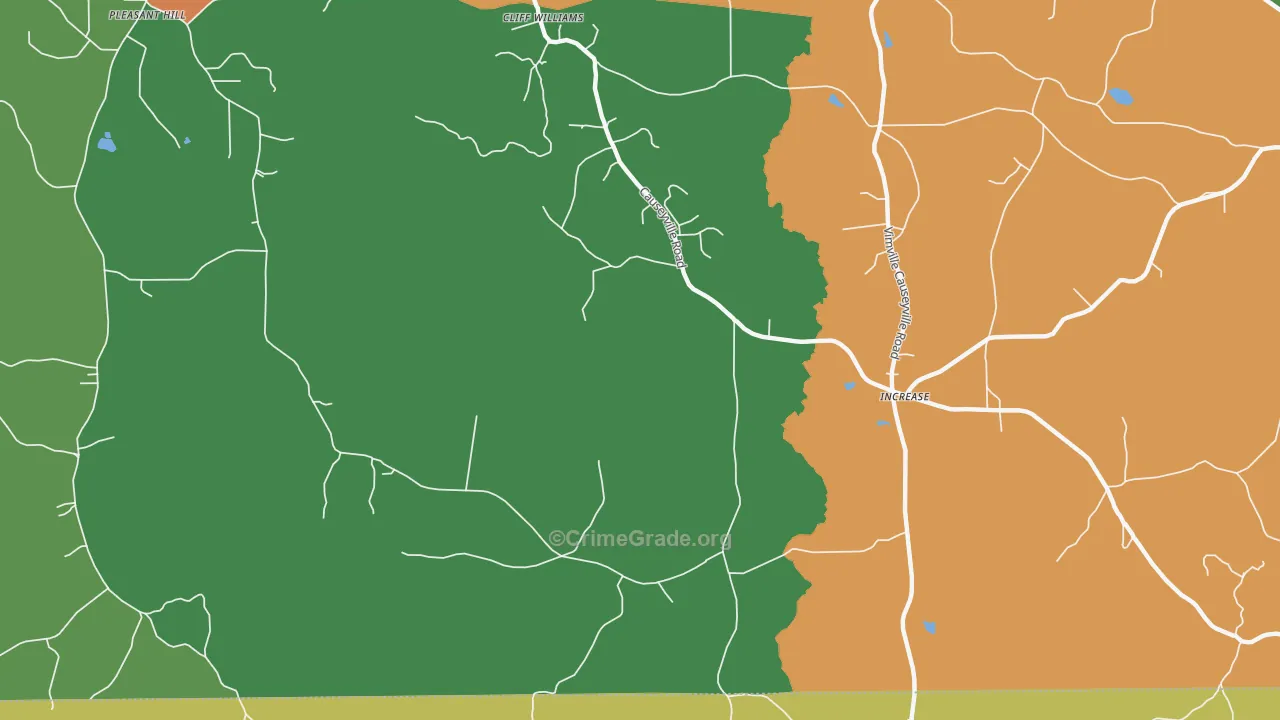 Meehan, MS Map of Robbery Rates