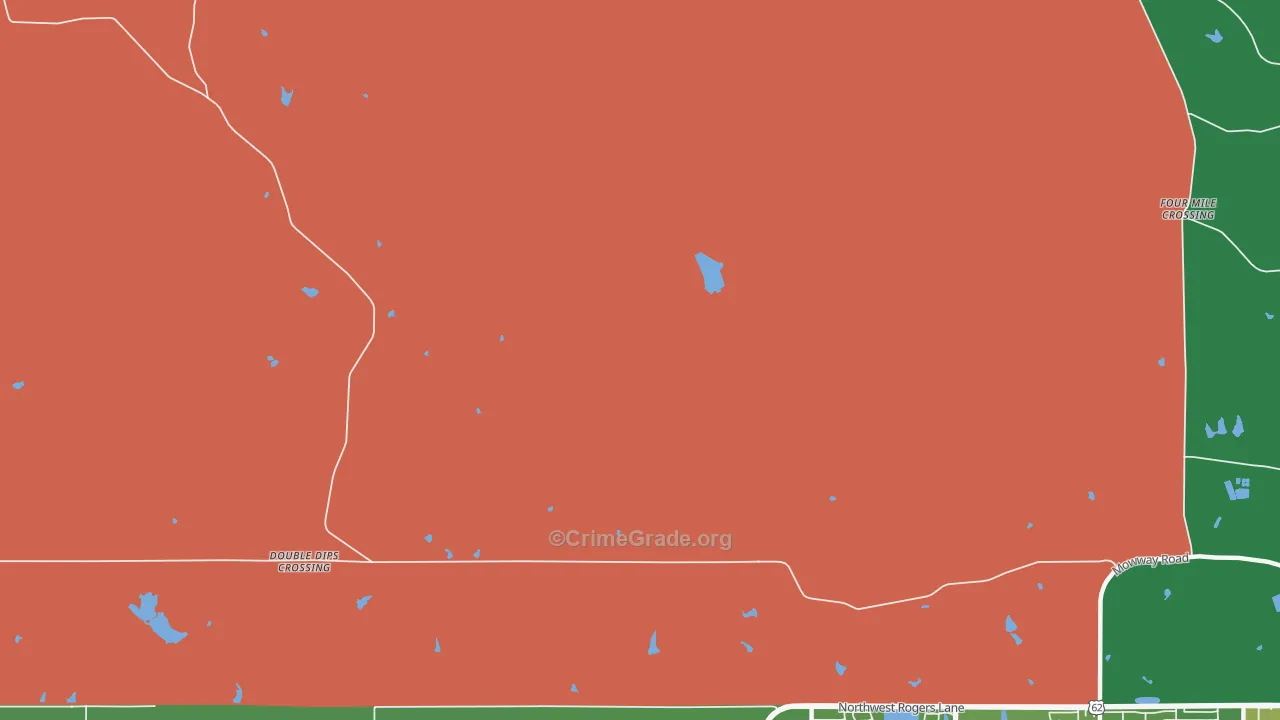 Meers, OK Map of Robbery Rates