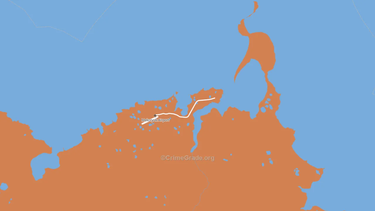 Mekoryuk, AK Map of Robbery Rates