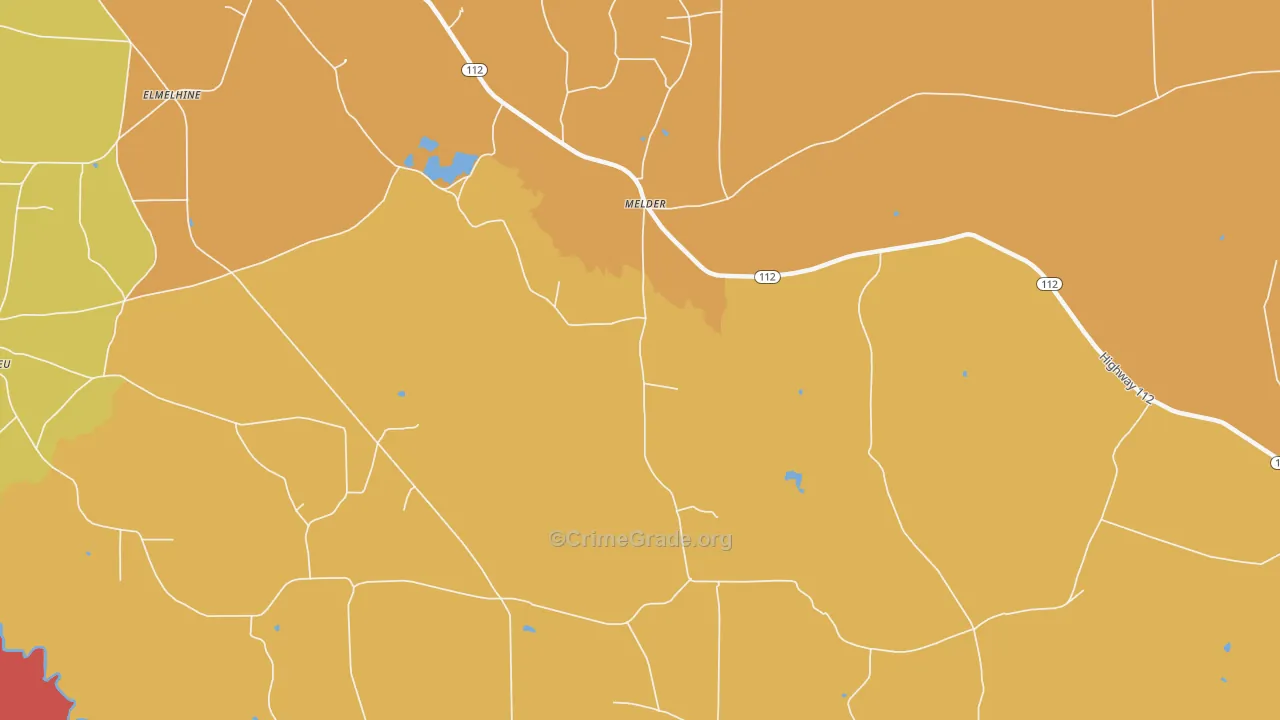 Melder, LA Map of Robbery Rates