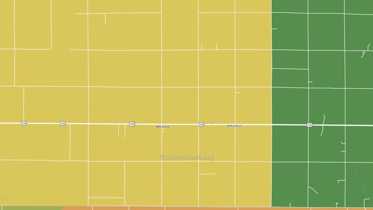 Melrose, KS Map of Robbery Rates