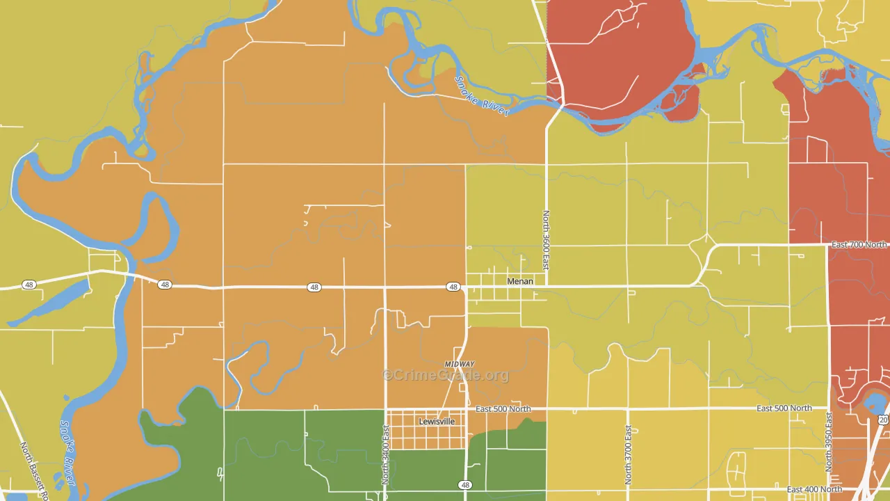 Menan, ID Map of Robbery Rates