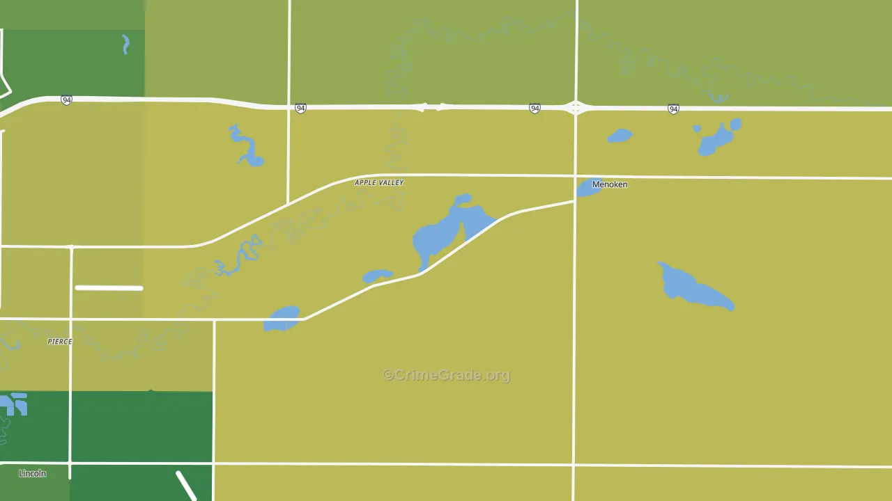 Menoken, ND Map of Robbery Rates
