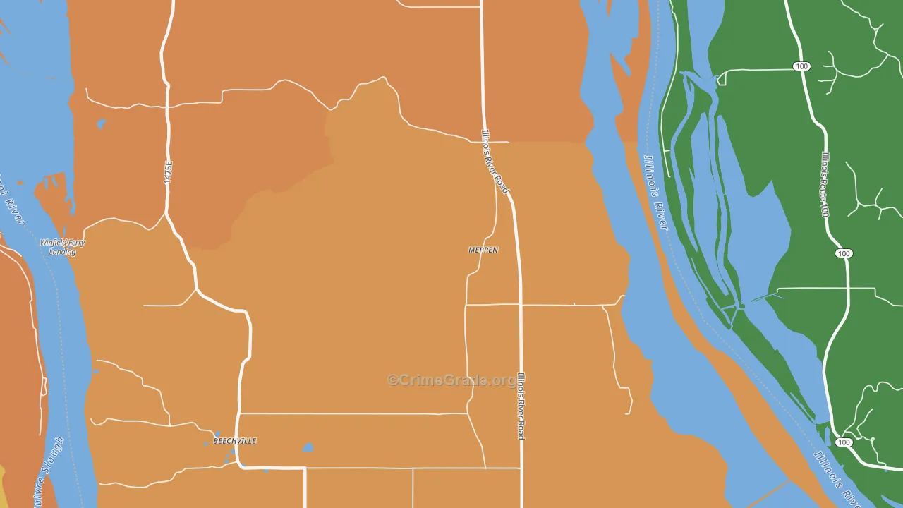 Meppen, IL Map of Robbery Rates