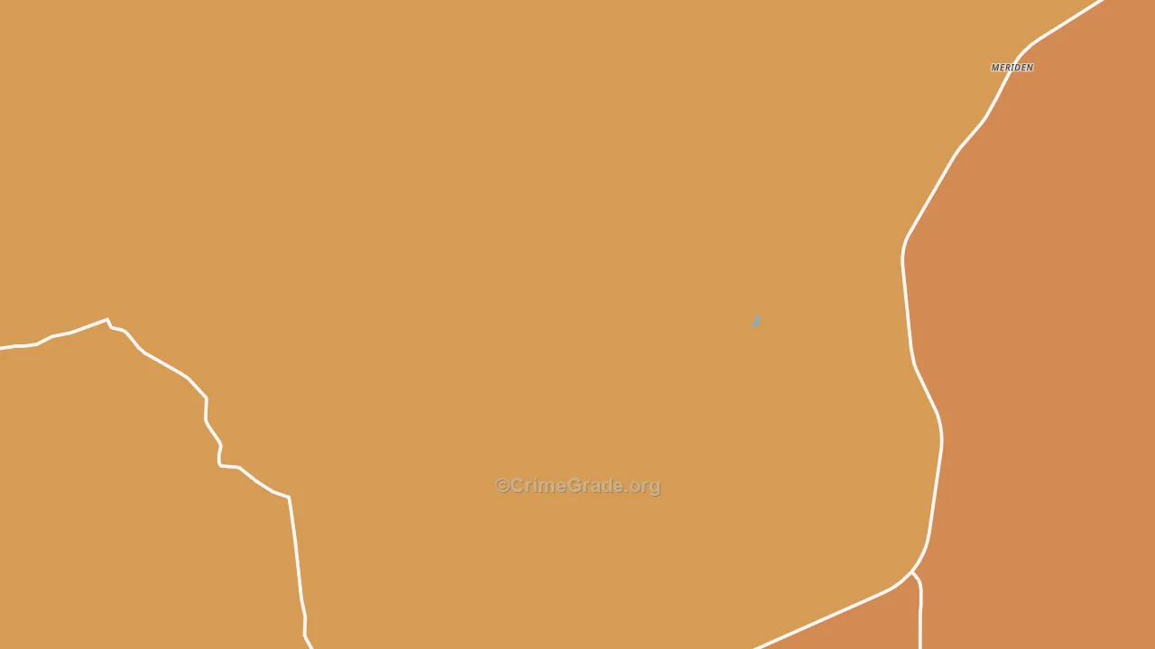 Meriden, WY Map of Robbery Rates