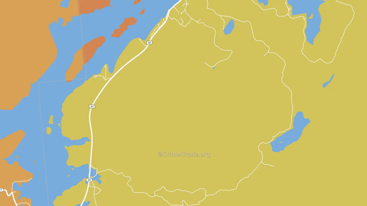 Merrilville, NY Map of Robbery Rates