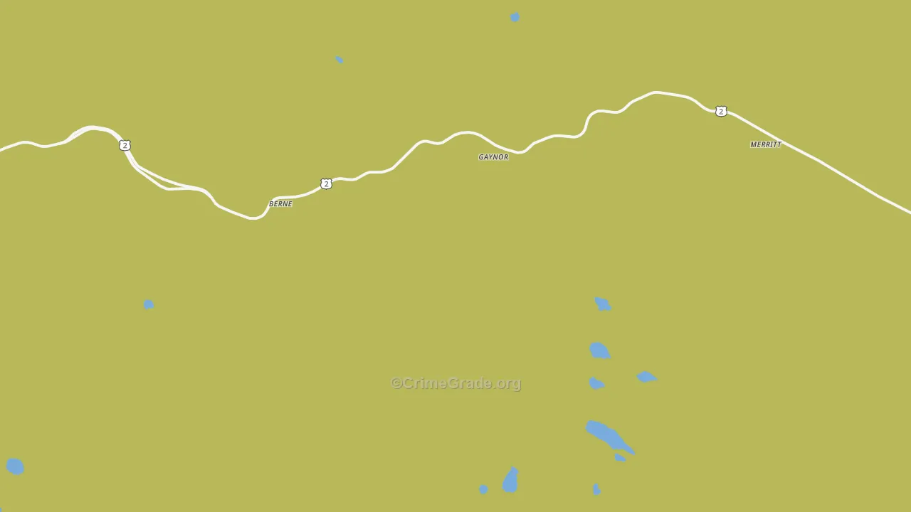 Merritt, WA Map of Robbery Rates