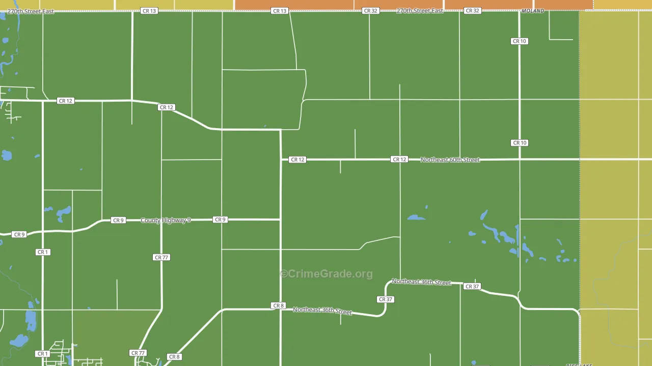 Merton, MN Map of Robbery Rates