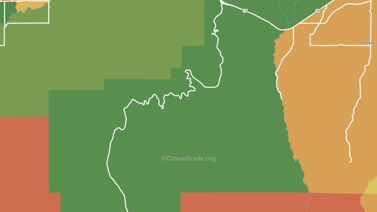 Mesa Verde National Park, CO Map of Robbery Rates
