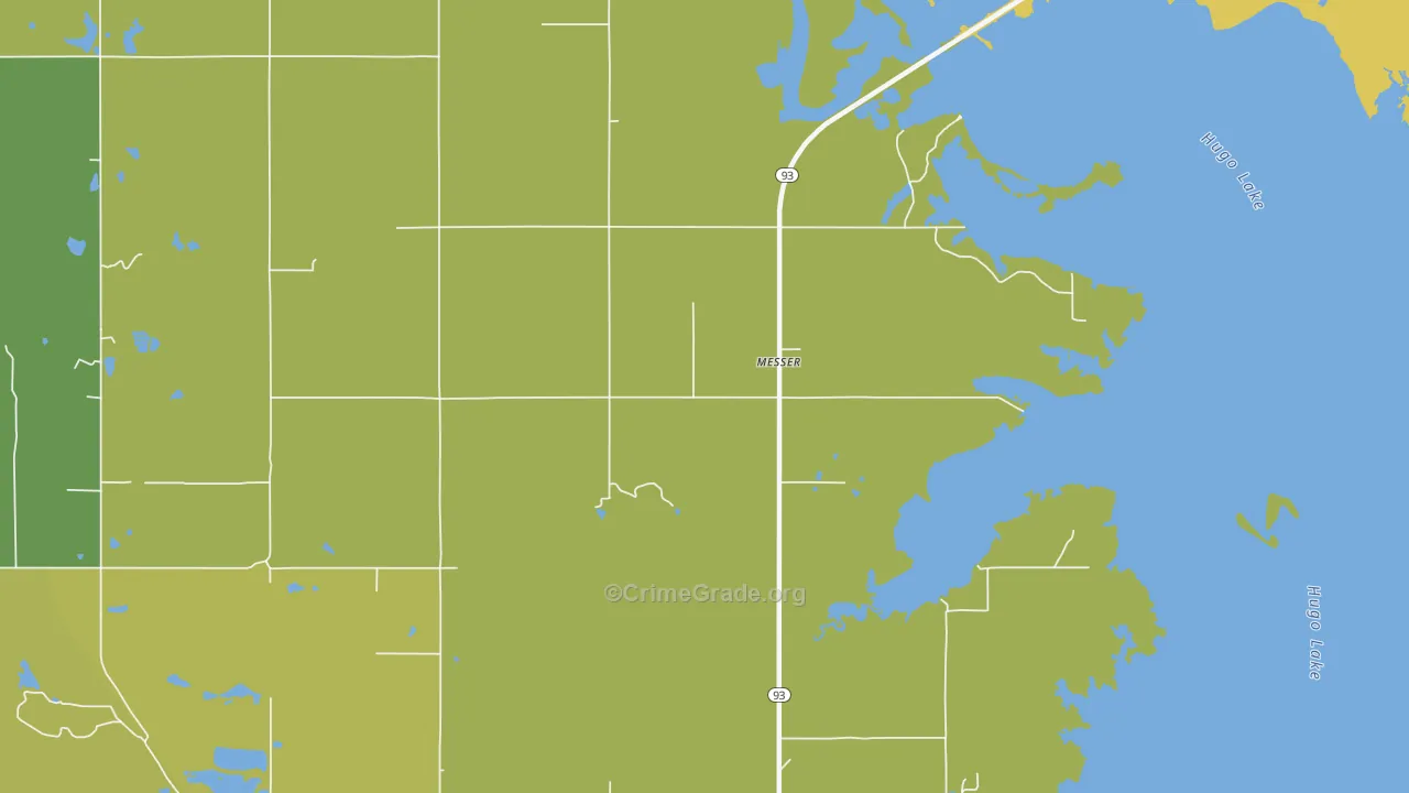 Messer, OK Map of Robbery Rates