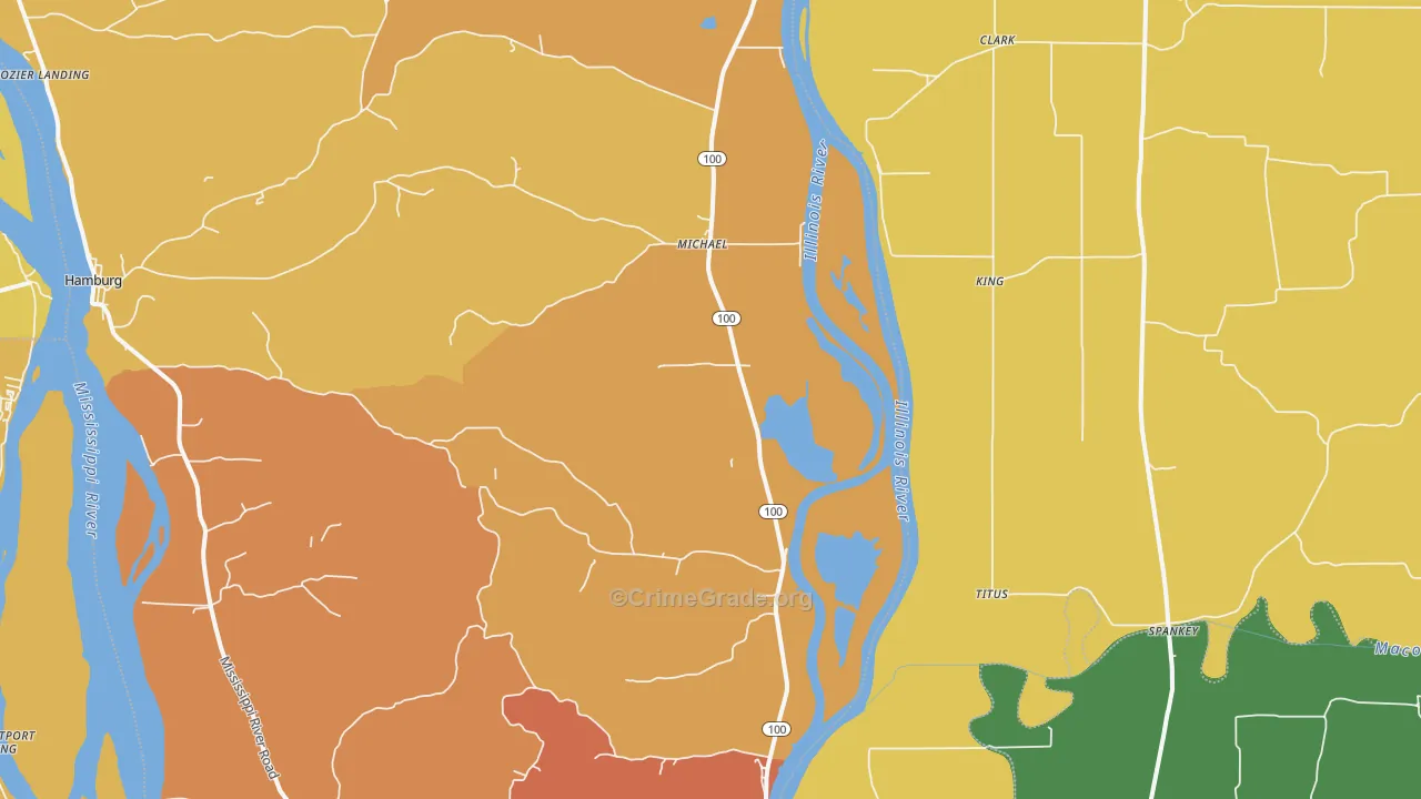 Michael, IL Map of Robbery Rates