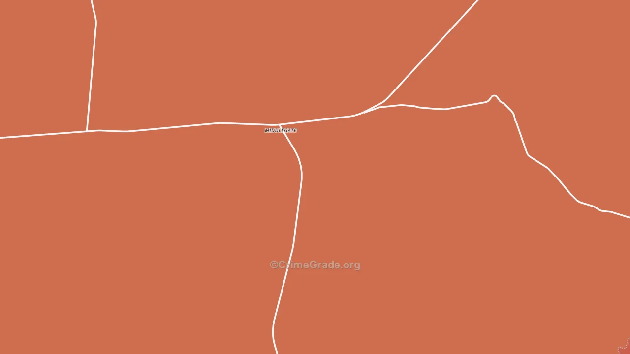 Middlegate, NV Map of Robbery Rates