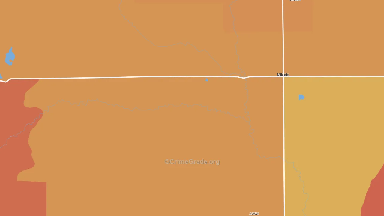 Mikado, MI Map of Robbery Rates