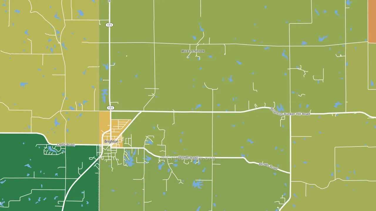 Miles Station, IL Map of Robbery Rates