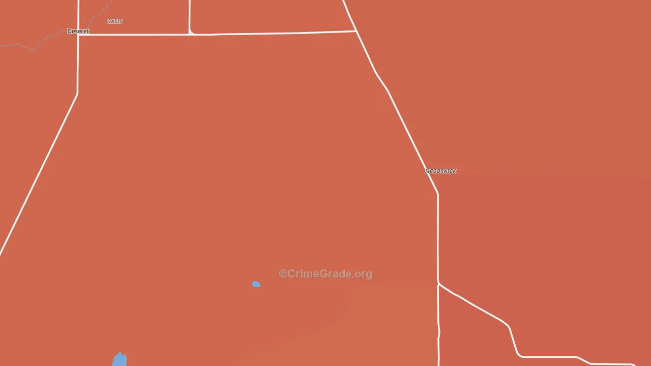 Millard County, UT Map of Robbery Rates