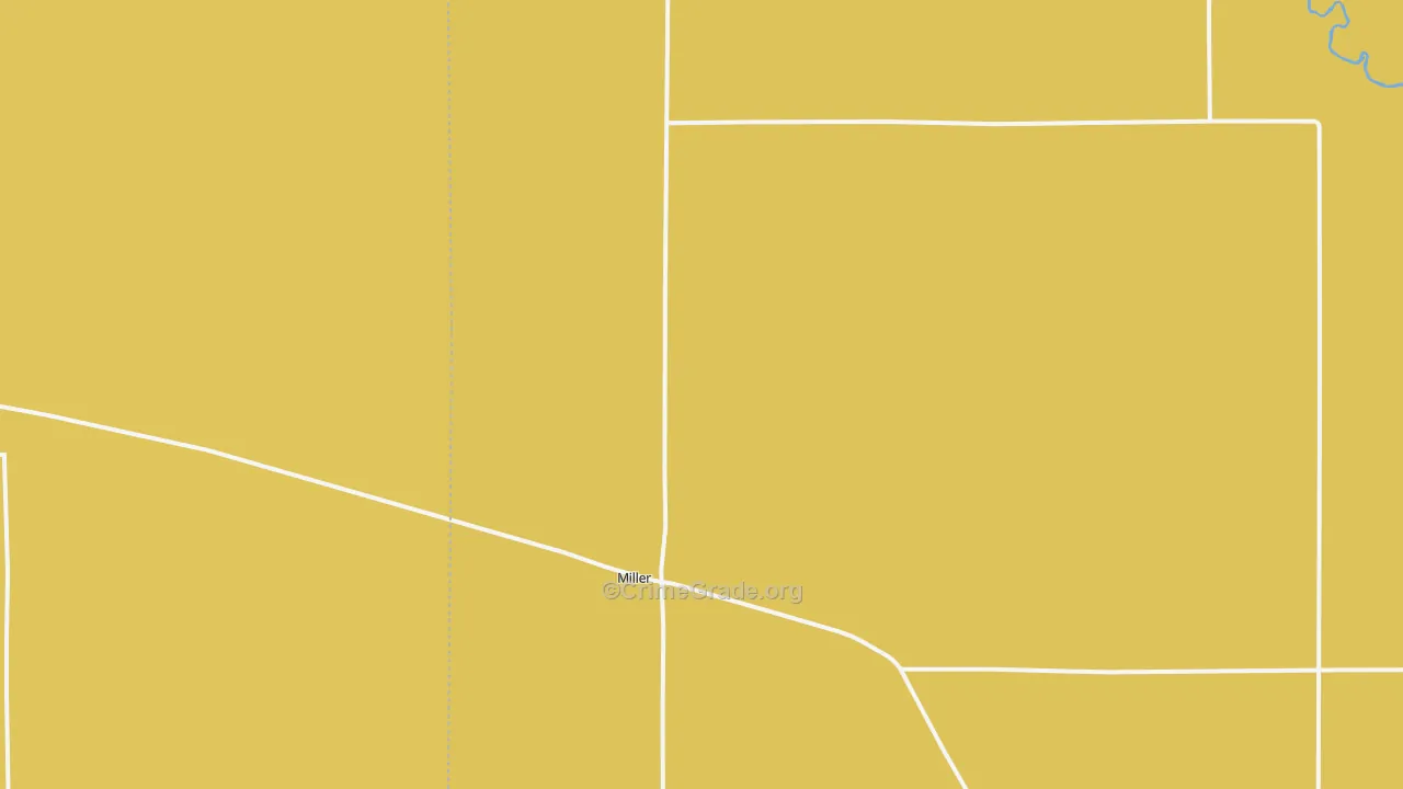 Miller, NE Map of Robbery Rates