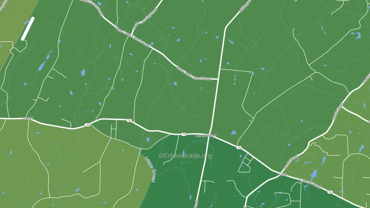 Millingport, NC Map of Robbery Rates