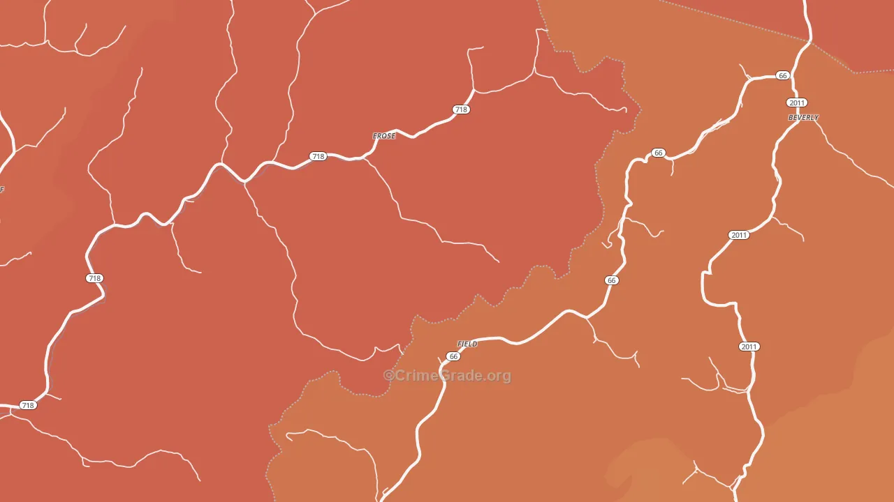 Mills, KY Map of Robbery Rates
