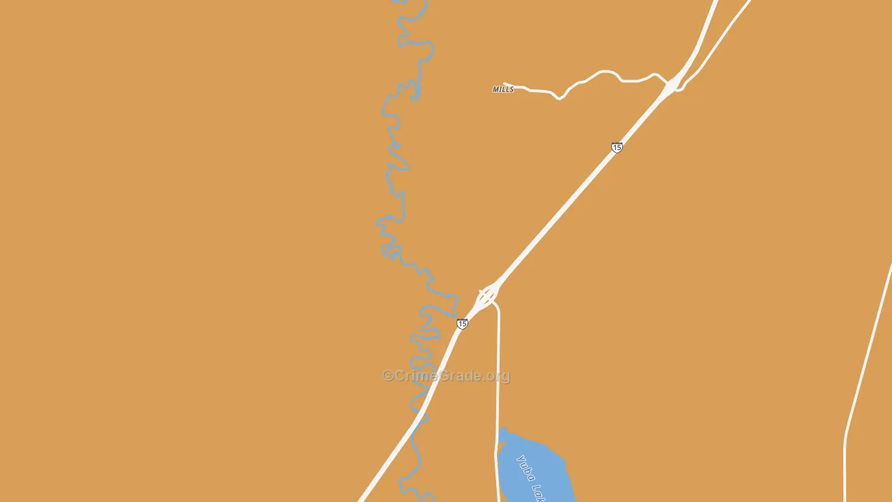 Mills, UT Map of Robbery Rates