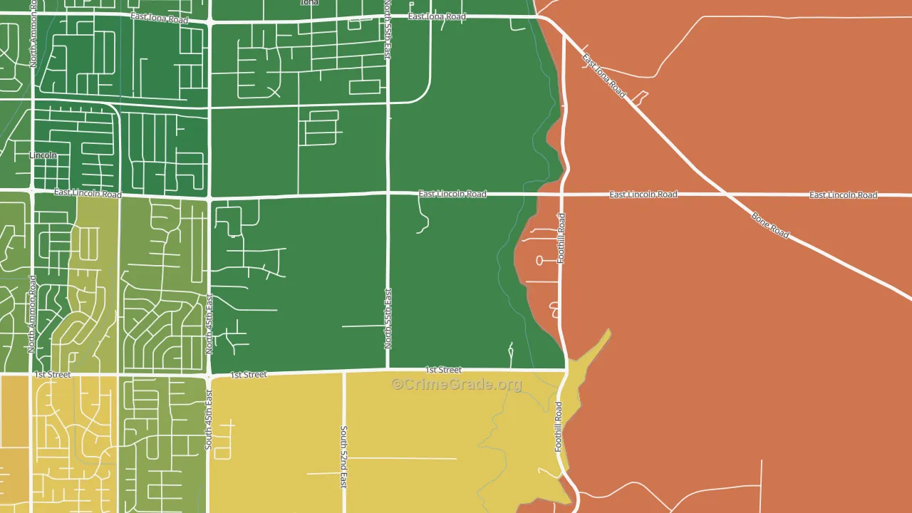 Milo, ID Map of Robbery Rates