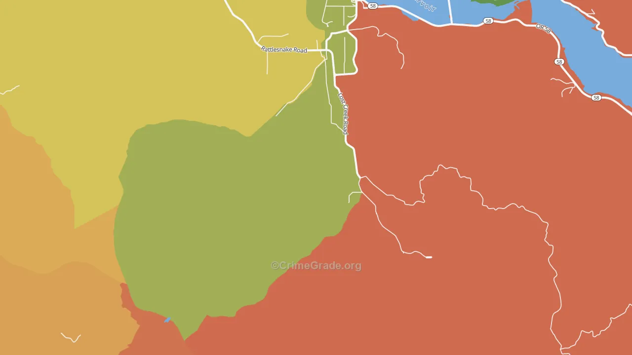 Minnow, OR Map of Robbery Rates