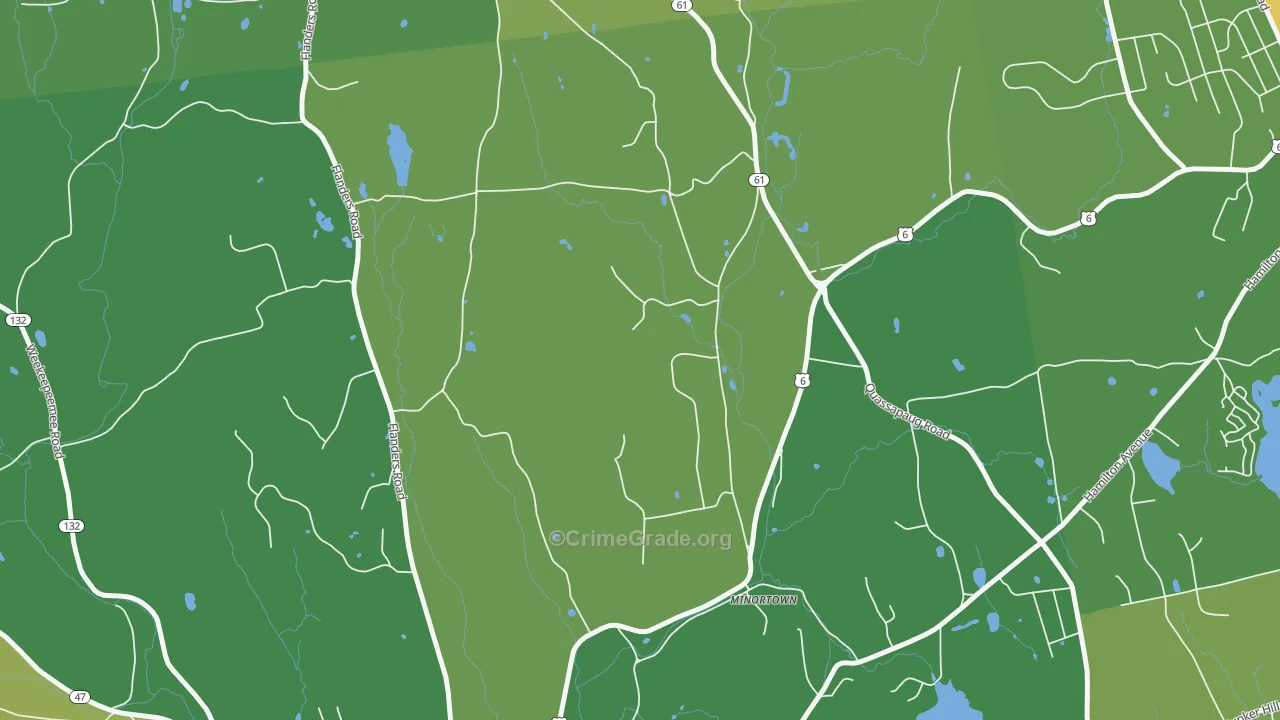 Minortown, CT Map of Robbery Rates